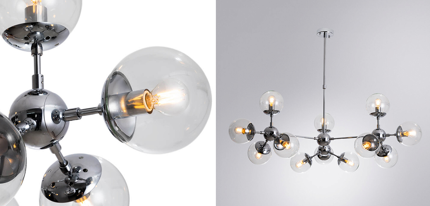 Люстра Modo Chandelier Chrome 12 Люстра Modo Chandelier Chrome 12 - Loft-Concept в Барнауле