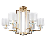 Люстра с 6-ю цилиндрическими плафонами из стекла Laurent варинант исполнения - 1 | Loft Concept в Барнауле