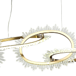 Люстра подвесная с 5-ю асимметричными кольцами и декоративными элементами в виде кристаллов Ring Horizontal варинант исполнения - 2 | Loft Concept в Барнауле