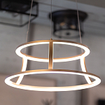 Люстра золотого цвета с 2-мя светодиодными кольцами Eurofase варинант исполнения - 8 | Loft Concept в Барнауле