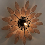 Настенный светильник с плетеным декором Wicker Leaves Wall Lamp варинант исполнения - 2 | Loft Concept в Барнауле