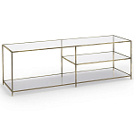 ТВ-тумба из стекла и металла Tingey Metal Glass TV Stand варинант исполнения - 2 | Loft Concept в Барнауле