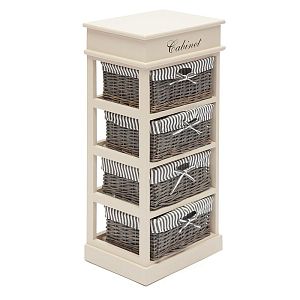 Тумба с 4 корзинами Provence Butter White 4 Boxes