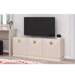 ТВ-тумба с 3-мя фактурными дверцами Satin Furniture варинант исполнения - 3 | Loft Concept в Барнауле