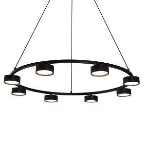 Люстра подвесная круглая черная Black Light Fixtures