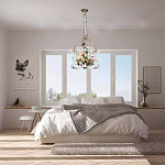 Люстра в виде клетки с цветами Flower Cell варинант исполнения - 4 | Loft Concept в Барнауле