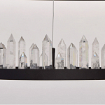 Люстра с двумя кольцами черного цвета с хрустальными элементами QUARTZ CRYSTAL варинант исполнения - 6 | Loft Concept в Барнауле