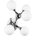 Бра с 5-ю плафонами из стеклянных шаров Pearls Suspension Chrome Wall Lamp варинант исполнения - 1 | Loft Concept в Барнауле