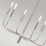 Люстра с 6-ю лампами на тонких изогнутых рожках в современном стиле Feiss варинант исполнения - 11 | Loft Concept в Барнауле