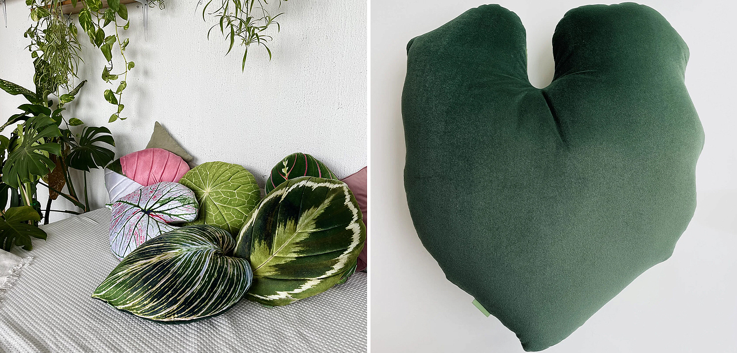 Декоративная подушка Botanical Cushion Philodendron Декоративная подушка Botanical Cushion Philodendron - Loft-Concept в Барнауле
