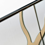 Консоль с ящиками зеркальная с золотым декором Gold Painted Mirror Console варинант исполнения - 3 | Loft Concept в Барнауле