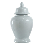 Ваза белая с крышкой однотонная Chinoiserie Ceramics варинант исполнения - 1 | Loft Concept в Барнауле