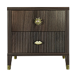 Тумба прикроватная с двумя ящиками Elsa Dreams Walnut варинант исполнения - 5 | Loft Concept в Барнауле