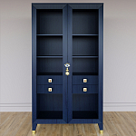 Дизайнерский шкаф витрина Elsa Dreams Blue с 4-мя ящиками варинант исполнения - 1 | Loft Concept в Барнауле