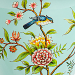 Настольная лампа голубая с изображением птиц Slip Away варинант исполнения - 6 | Loft Concept в Барнауле