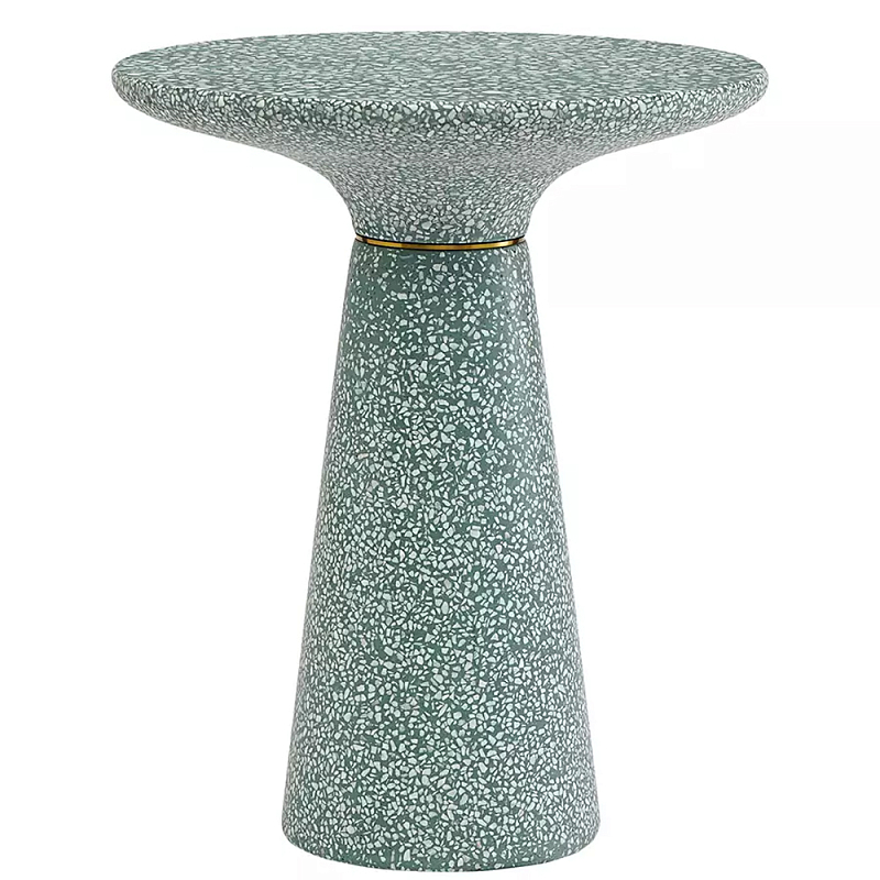 Кофейный столик круглый Stone Base Зеленый Черный Кофейный столик круглый Stone Base Зеленый Черный в Барнауле | Loft Concept