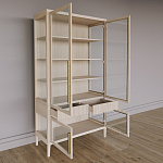 Витрина Primo со стеклянными фасадами и буфетом шпон Светлый дуб варинант исполнения - 4 | Loft Concept в Барнауле