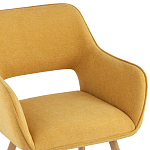 Стул в рогожке желтого цвета NEASAN STOOL варинант исполнения - 7 | Loft Concept в Барнауле