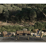 Дизайнерский круглый кофейный стол из металла с мраморным декором PANNA COTTA Coffee Table варинант исполнения - 3 | Loft Concept в Барнауле