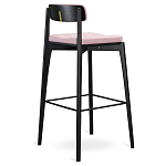 Барный стул из массива ясеня с обивкой из рогожки Elegant Ash Shape варинант исполнения - 3 | Loft Concept в Барнауле