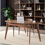 Стол рабочий округлой формы с ящиком  Working Moonnut Table варинант исполнения - 1 | Loft Concept в Барнауле