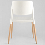 Пластиковый стул на ножках из массива бука Ferret White варинант исполнения - 6 | Loft Concept в Барнауле