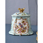 Шкатулка голубого цвета с рисунком и состаренным эффектом Eden Garden варинант исполнения - 4 | Loft Concept в Барнауле