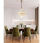 Люстра с декором из мрамора и хрусталя Dione Marble Crystal Chandelier варинант исполнения - 2 | Loft Concept в Барнауле