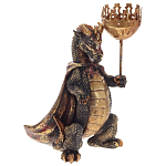 Подсвечник в виде дракона Dragon candlestick Green Gold Brown L or R варинант исполнения - 8 | Loft Concept в Барнауле