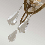 Бра с овальным зеркальным основанием с лампой в виде свечи и хрустальными подвесками Feiss варинант исполнения - 4 | Loft Concept в Барнауле