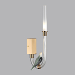 Бра с прозрачной изогнутой трубкой и декоративной фигуркой птицы Ganthea варинант исполнения - 3 | Loft Concept в Барнауле