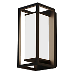 Уличный настенный светильник прямоугольный с чёрной рамкой Высота 35 см Geometric Glow варинант исполнения - 1 | Loft Concept в Барнауле