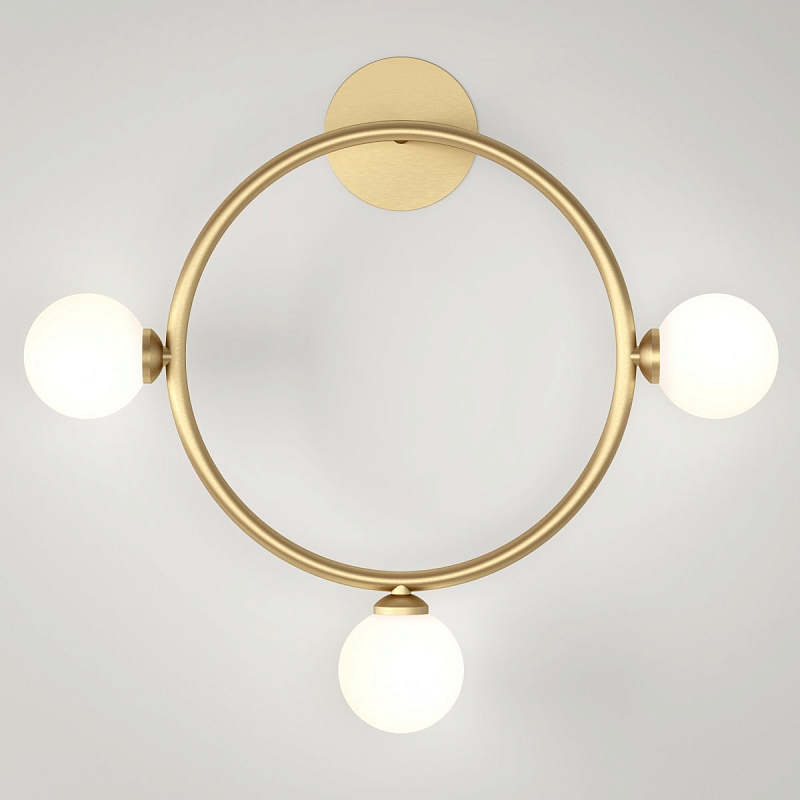 Бра Areti Circle Wall Золотой Белый Бра Areti Circle Wall Золотой Белый в Барнауле | Loft Concept
