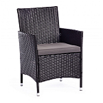 Обеденный комплект из искуственного ротанга Vintara черный варинант исполнения - 7 | Loft Concept в Барнауле