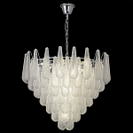 Люстра с подвесками из рифленного стекла в форме капель Textured Glass Chandelier варинант исполнения - 5 | Loft Concept в Барнауле