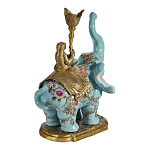 Подсвечник в виде слона из фарфора с бронзовыми элементами Elephant in the Garden of Eden варинант исполнения - 3 | Loft Concept в Барнауле