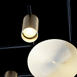 Потолочный светильник с 8-ю цилиндрическими плафонами цвета латунь TRIBES CHANDELIER варинант исполнения - 5 | Loft Concept в Барнауле