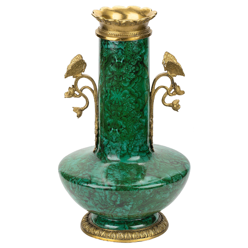 Фарфоровая ваза с малахитовым узором MALACHITE Зеленый Бронза Фарфоровая ваза с малахитовым узором MALACHITE Зеленый Бронза в Барнауле | Loft Concept