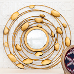 Зеркало в круглой раме украшенной раковинами с жемчугом Pearl in the Gleam варинант исполнения - 2 | Loft Concept в Барнауле