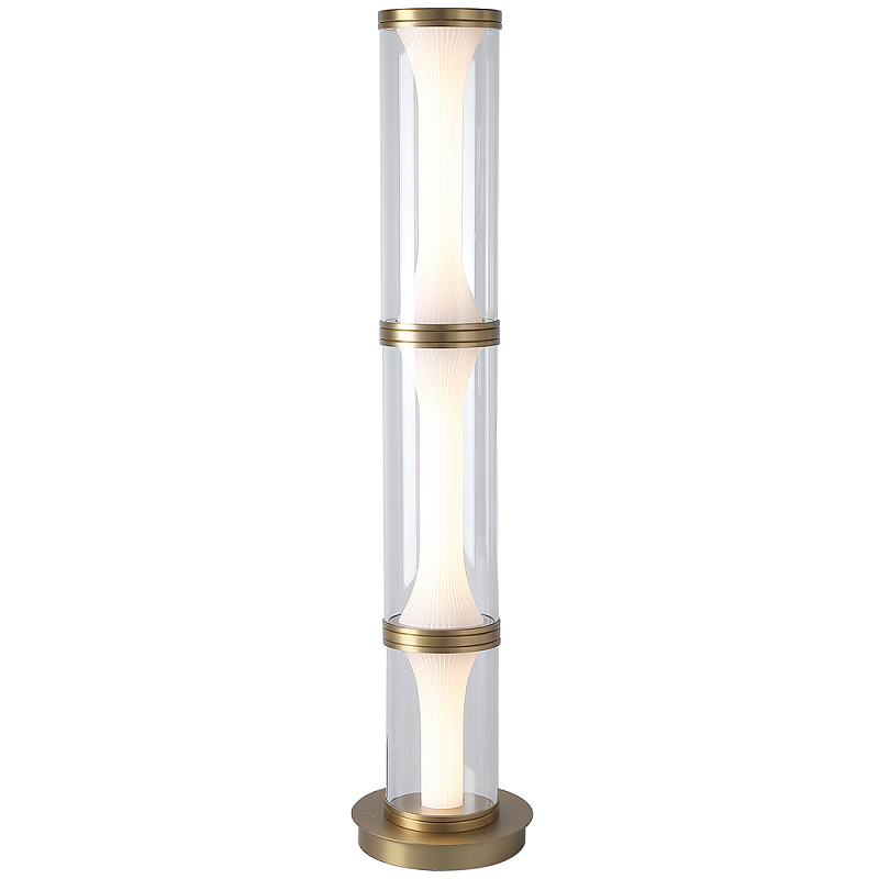 Стеклянный торшер Trina Flask Floor Lamp Прозрачное Стекло Латунь Белый Стеклянный торшер Trina Flask Floor Lamp Прозрачное Стекло Латунь Белый в Барнауле | Loft Concept
