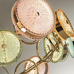 Люстра с плафонами из разноцветного стекла Glass Peonies варинант исполнения - 4 | Loft Concept в Барнауле