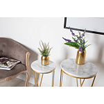 Столик дизайнерский Beige marble варинант исполнения - 3 | Loft Concept в Барнауле