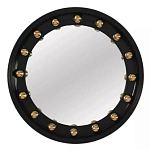 Зеркало черное с круглыми золотыми декоративными элементами Prince of the Church варинант исполнения - 1 | Loft Concept в Барнауле