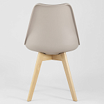 Стул с основой из пластика и мягким сиденьем Arvika Beige варинант исполнения - 4 | Loft Concept в Барнауле