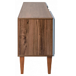 ТВ-тумба серая из массива бука с 2-мя дверками и ящиком Wenge Light варинант исполнения - 3 | Loft Concept в Барнауле