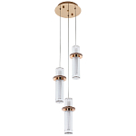 Подвесной светильник золото Trio Odile Acrylic Tube Hanging Lamp Gold варинант исполнения - 3 | Loft Concept в Барнауле