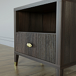 Прикроватная тумбочка с полкой Elsa Dreams Walnut  варинант исполнения - 3 | Loft Concept в Барнауле