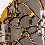 Зеркало кругле в декоративной раме золотого цвета Golden Ratio варинант исполнения - 2 | Loft Concept в Барнауле