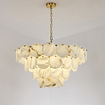 Люстра подвесная четырехъярусная с подвесками в форме дисков Cryptocrystalline Stone варинант исполнения - 7 | Loft Concept в Барнауле