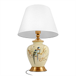 Настольная лампа бежевая с изображением птиц Slip Away варинант исполнения - 3 | Loft Concept в Барнауле